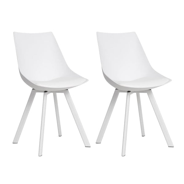 ARTISS DINING CHIARS SET OF 2 PU LEATHER WHITE LYLETTE