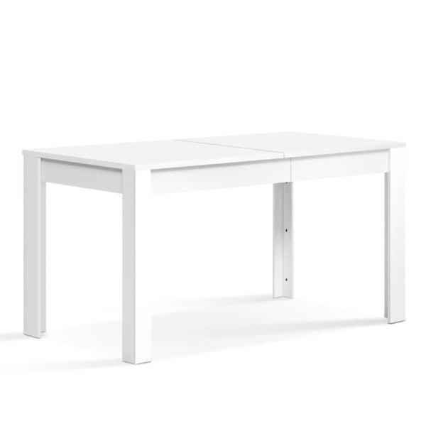 ARTISS DINING TABLE RECTANGULAR 4 SEATER 120CM WHITE NATU