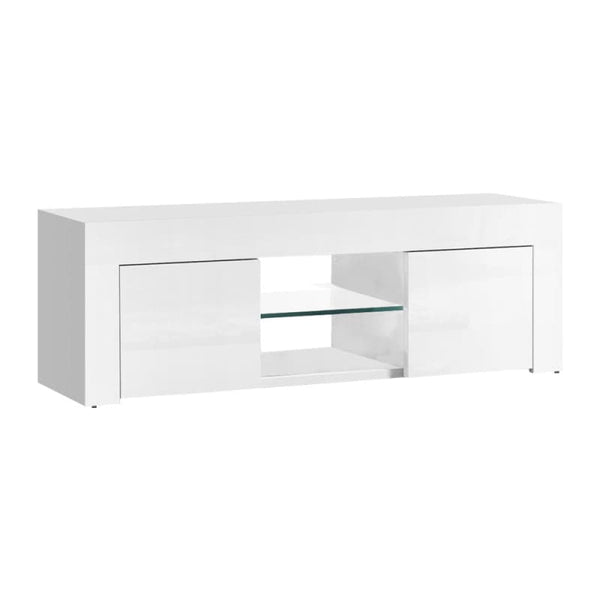 ARTISS ENTERTAINMENT UNIT TV CABINET 130CM WHITE IVAN