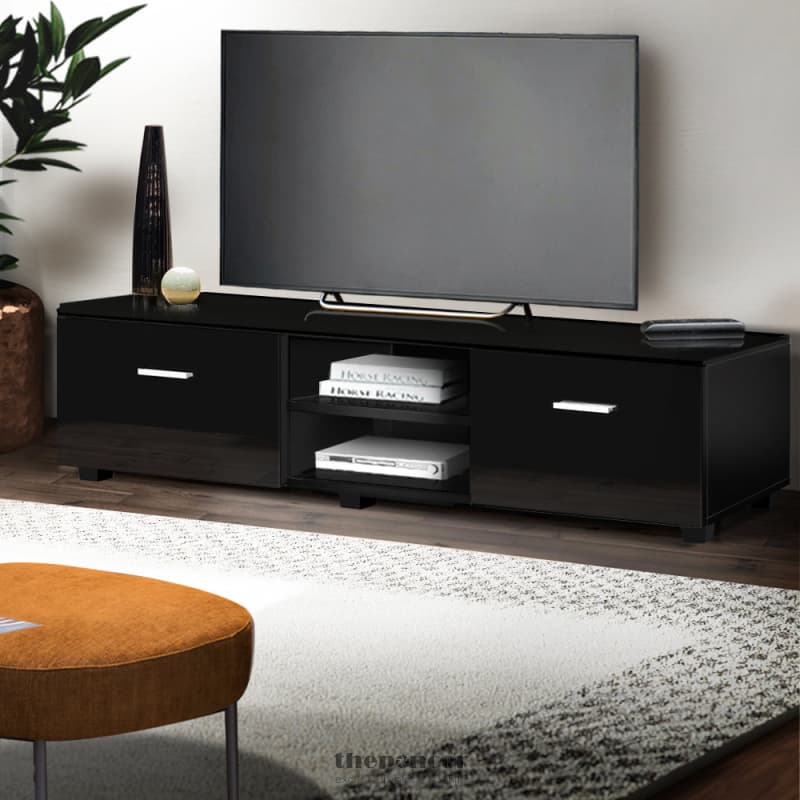 ARTISS ENTERTAINMENT UNIT TV CABINET 140CM BLACK JIM