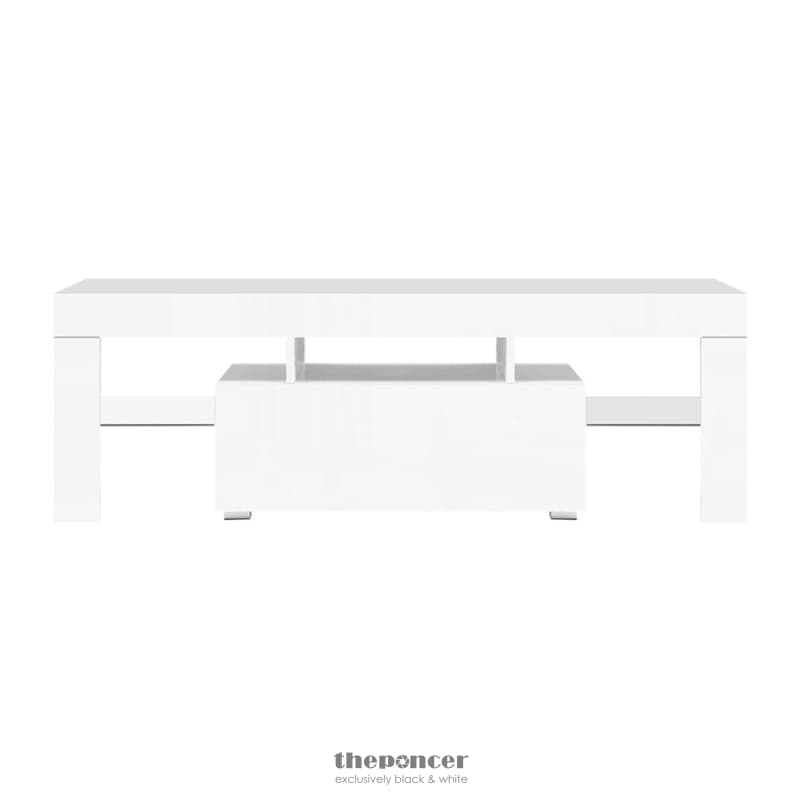 ARTISS ENTERTAINMENT UNIT TV CABINET LED 130CM WHITE ELO