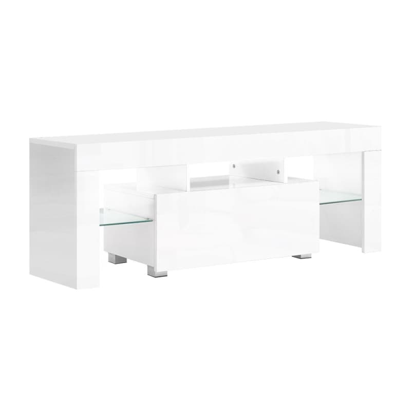 ARTISS ENTERTAINMENT UNIT TV CABINET LED 130CM WHITE ELO