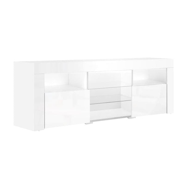 ARTISS ENTERTAINMENT UNIT TV CABINET LED 160CM WHITE BOBI