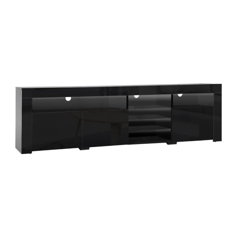 ARTISS ENTERTAINMENT UNIT TV CABINET LED 180CM BLACK BOBI