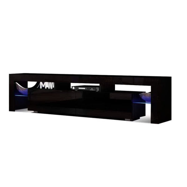 ARTISS ENTERTAINMENT UNIT TV CABINET LED 189CM BLACK ELO