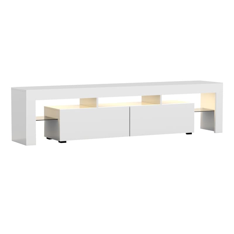 ARTISS ENTERTAINMENT UNIT TV CABINET LED 189CM WHITE ELO