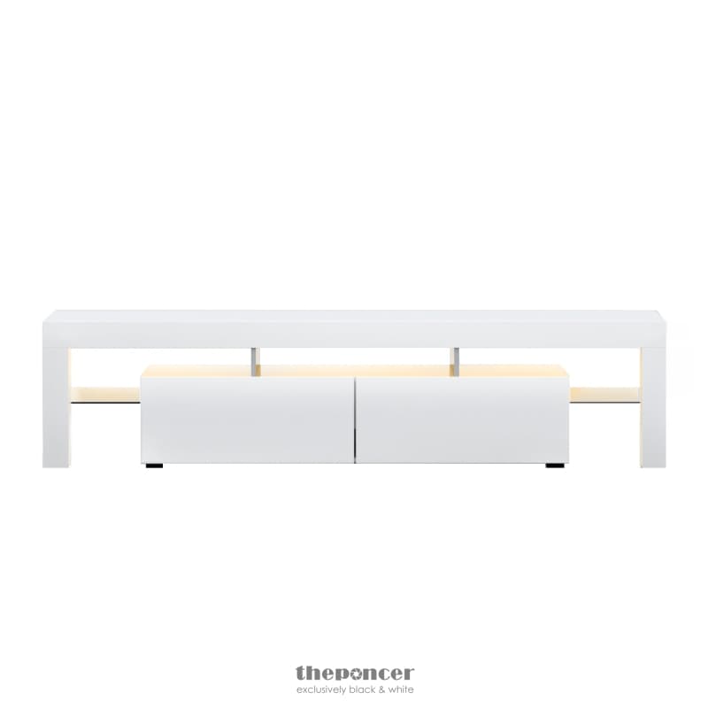 ARTISS ENTERTAINMENT UNIT TV CABINET LED 189CM WHITE ELO