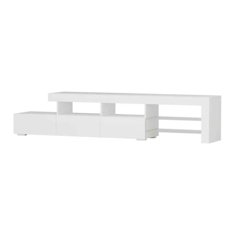 ARTISS ENTERTAINMENT UNIT TV CABINET LED 215CM WHITE CAYA