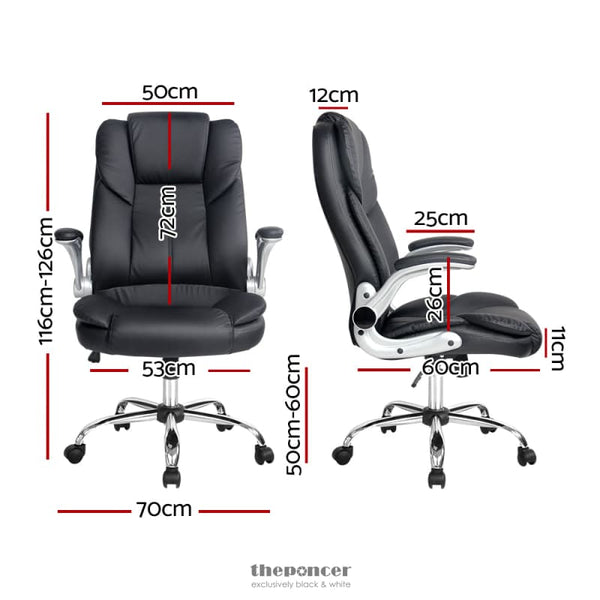 ARTISS EXECUTIVE OFFICE CHAIR LEATHER TILT BLACK