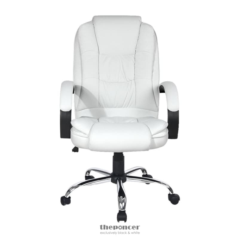 ARTISS EXECUTIVE OFFICE CHAIR LEATHER TILT WHITE