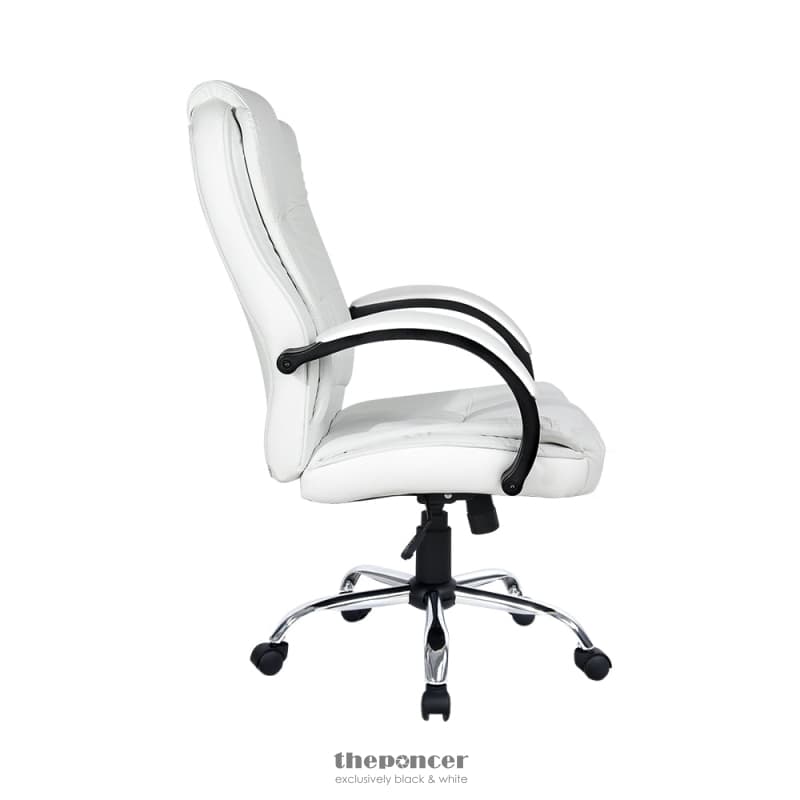 ARTISS EXECUTIVE OFFICE CHAIR LEATHER TILT WHITE