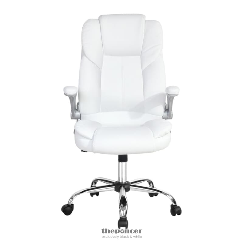 ARTISS EXECUTIVE OFFICE CHAIR LEATHER TILT WHITE