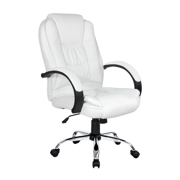 ARTISS EXECUTIVE OFFICE CHAIR LEATHER TILT WHITE