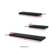 ARTISS FLOATING WALL SHELF SET OF 3 BLACK