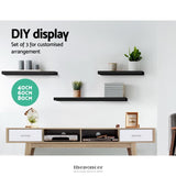 ARTISS FLOATING WALL SHELF SET OF 3 BLACK