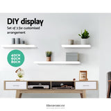 ARTISS FLOATING WALL SHELF SET OF 3 WHITE