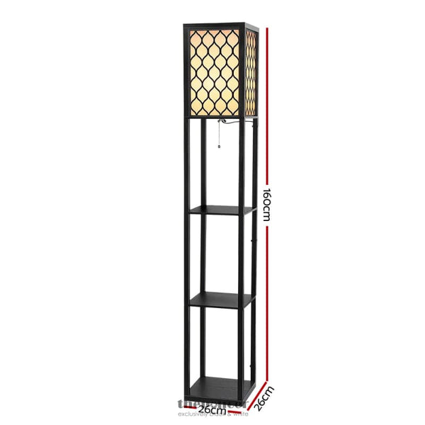 ARTISS FLOOR LAMP 3 TIER SHELF STORAGE LED LIGHT STAND HOME