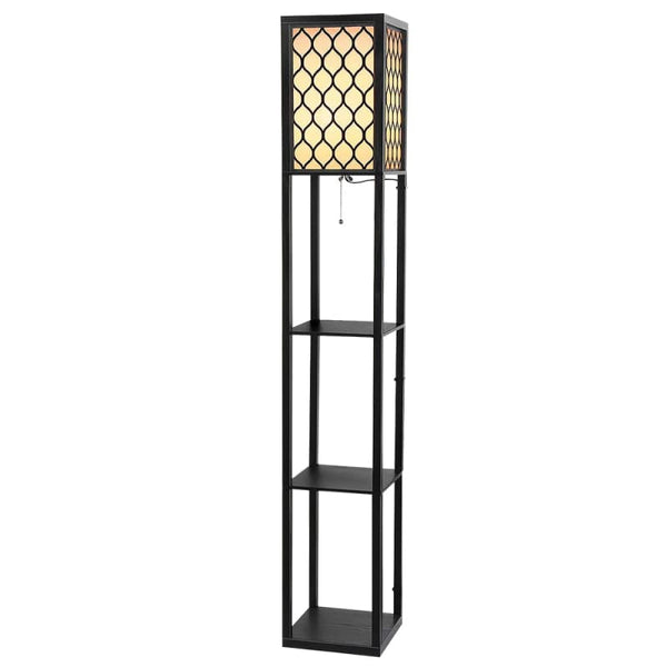 ARTISS FLOOR LAMP 3 TIER SHELF STORAGE LED LIGHT STAND HOME