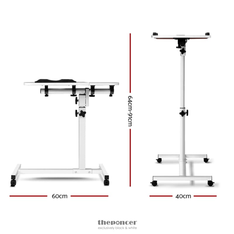 ARTISS LAPTOP TABLE DESK ADJUSTABLE STAND - WHITE