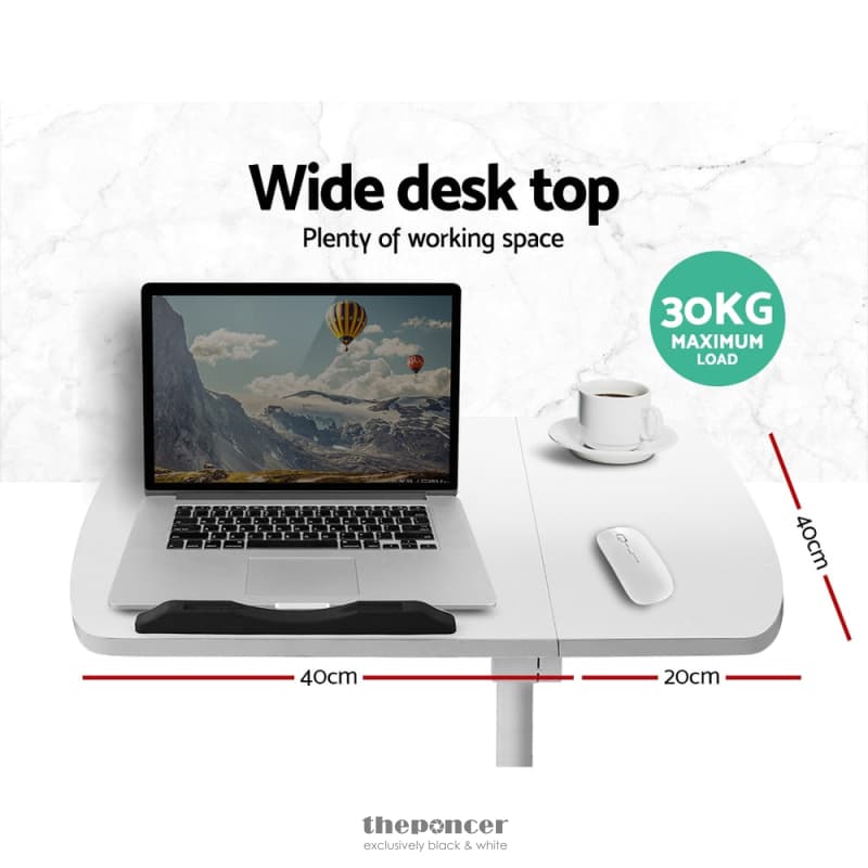 ARTISS LAPTOP TABLE DESK ADJUSTABLE STAND - WHITE