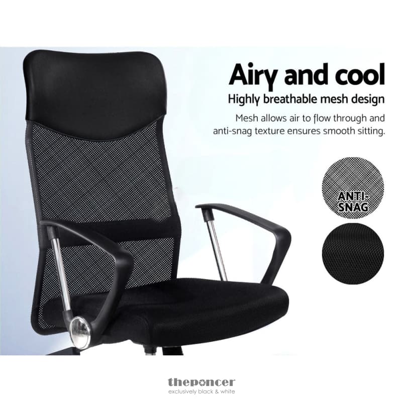 ARTISS MESH OFFICE CHAIR HIGH BACK BLACK