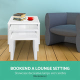 ARTISS NESTING COFFEE TABLE SET OF 3 GLOSSY WHITE