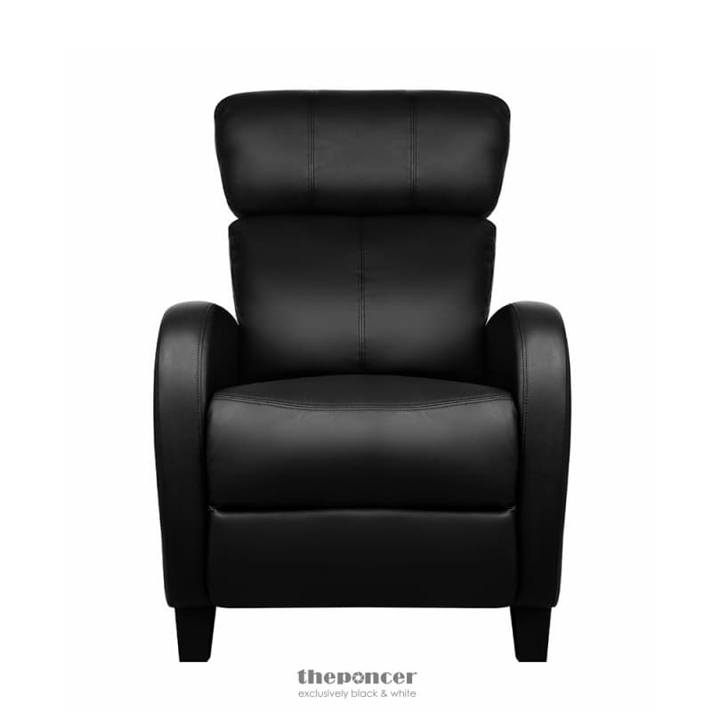 ARTISS PU LEATHER RECLINING ARMCHAIR - BLACK