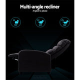 ARTISS RECLINER ARMCHAIR BROWN FAUX LEATHER BOLIVIA