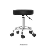 ARTISS ROUND SALON STOOL BLACK PU SWIVEL BARBER HAIR DRESS