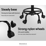 ARTISS ROUND SALON STOOL STOOLS BLACK SWIVEL BARBER HAIR