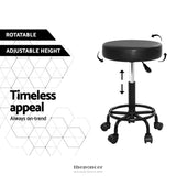 ARTISS ROUND SALON STOOL STOOLS BLACK SWIVEL BARBER HAIR
