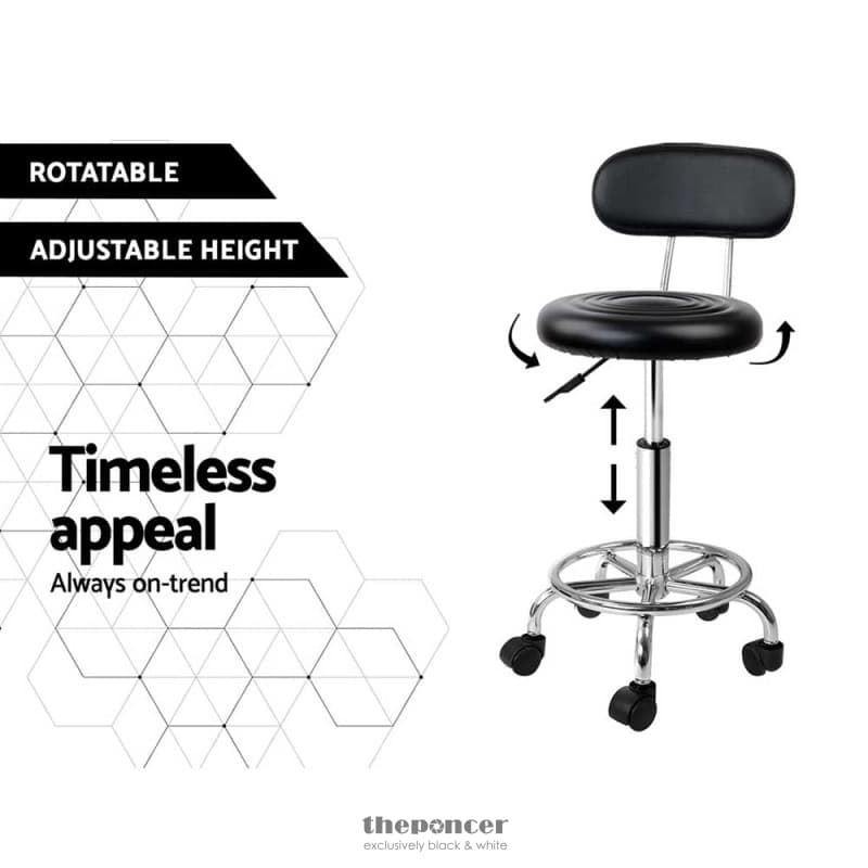 ARTISS SALON STOOL SWIVEL CHAIR BACKREST BARBER