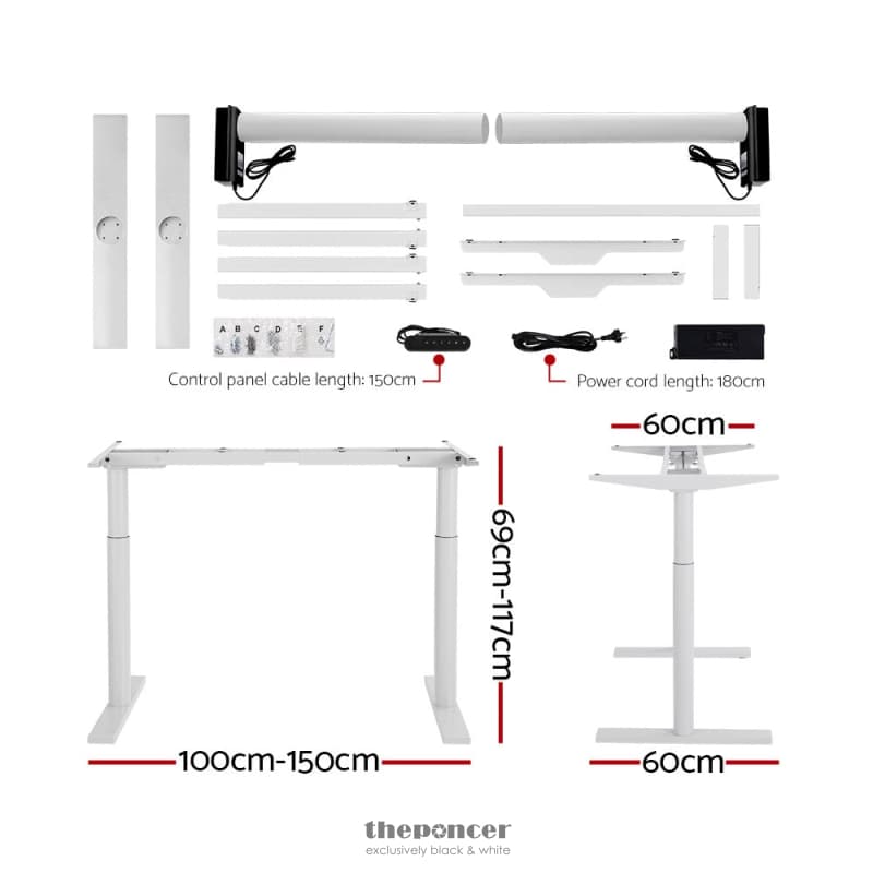 ARTISS STANDING DESK MOTORISED ELECTRIC DUAL MOTOR 120CM