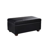 ARTISS STORAGE OTTOMAN BLANKET BOX 80CM LEATHER BLACK