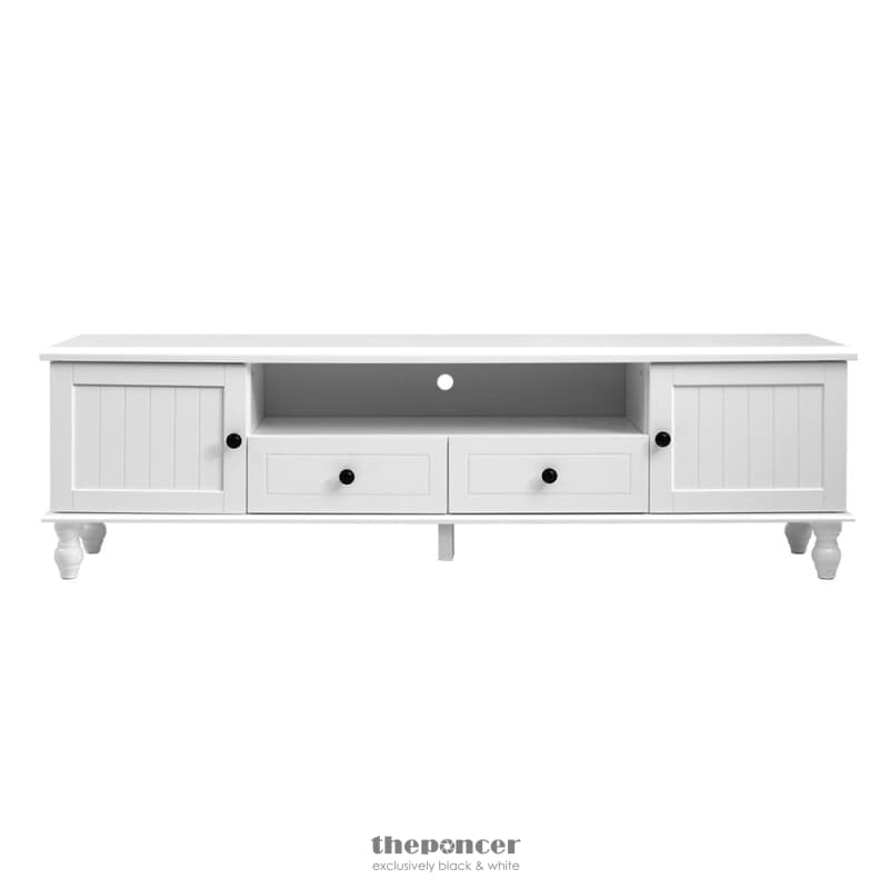 ARTISS TV CABINET ENTERTAINMENT UNIT 160CM WHITE KUBI