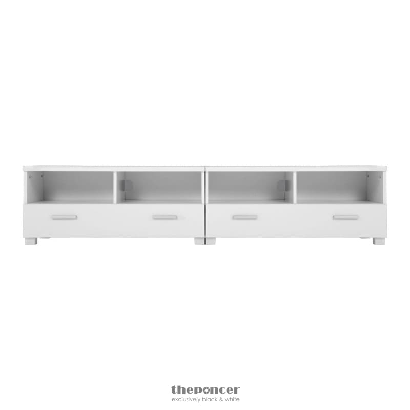 ARTISS TV CABINET ENTERTAINMENT UNIT 180CM WHITE EDDIE