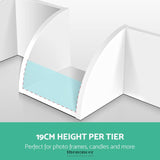 ARTISS WALL SHELF CORNER FLOATING 5-TIER WHITE