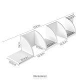 ARTISS WALL SHELF CORNER FLOATING 5-TIER WHITE