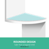 ARTISS WALL SHELF CORNER FLOATING 5-TIER WHITE