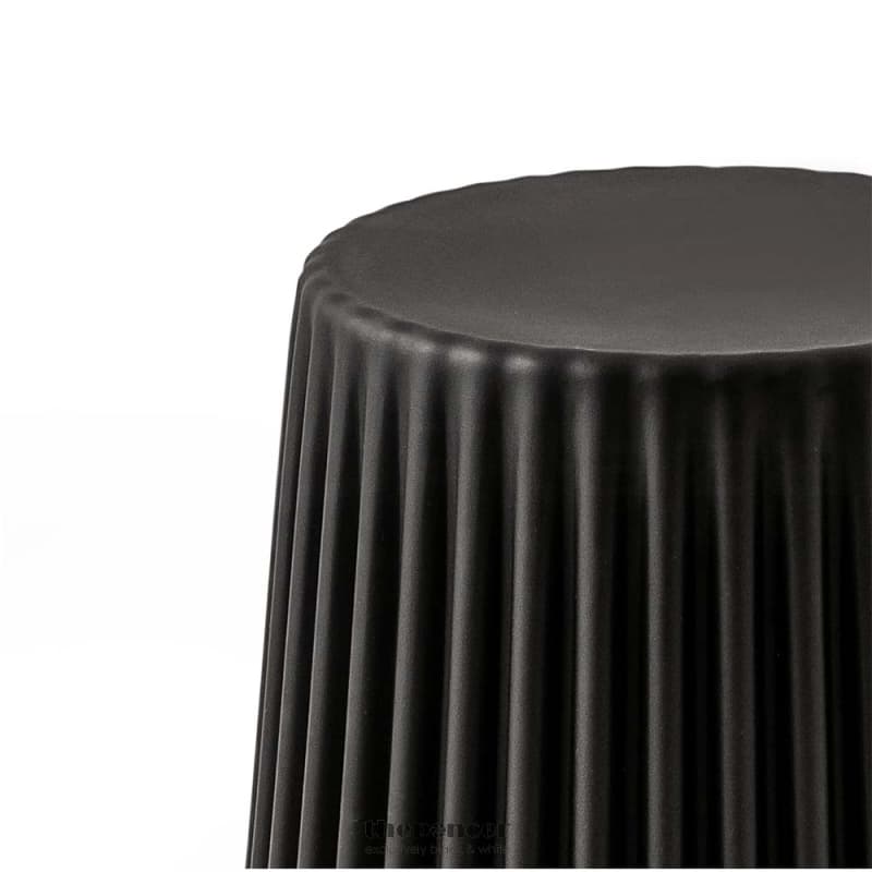 ARTISSIN 2X BAR STOOLS CUPCAKE PLASTIC FOOT STOOL BLACK