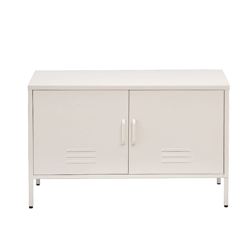 ARTISSIN BUFFET SIDEBOARD METAL CABINET - BASE WHITE