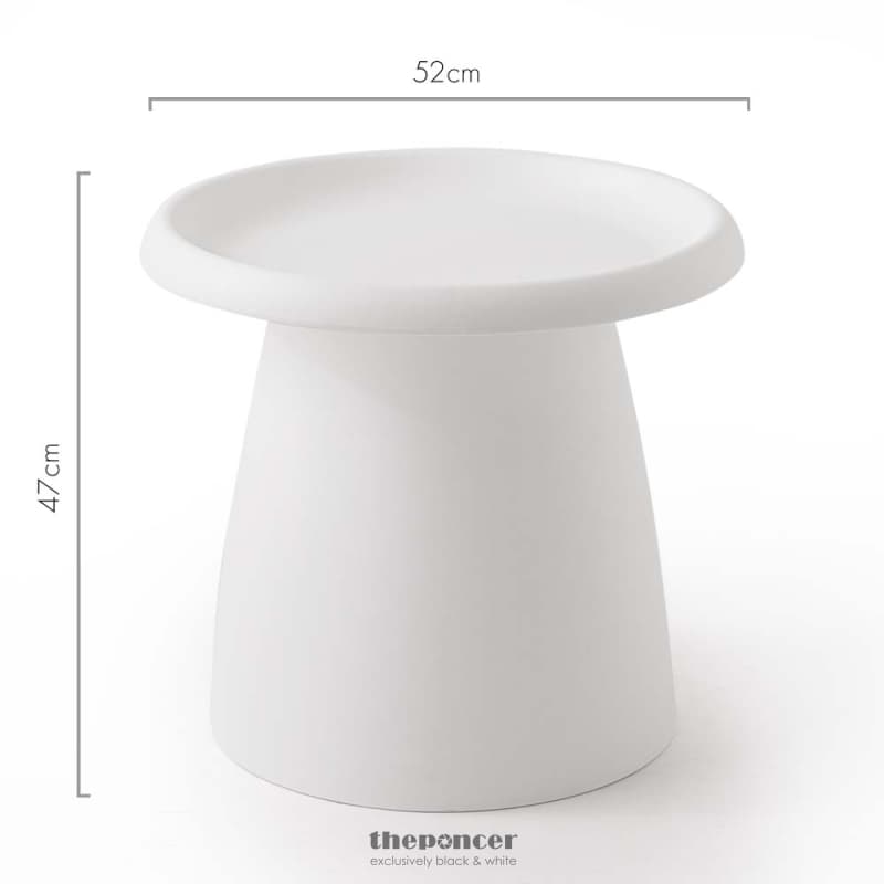 ARTISSIN COFFEE TABLE ROUND 52CM PLASTIC WHITE