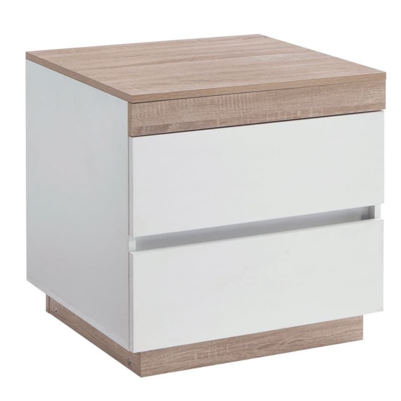 ASHLEY COASTAL WHITE WOODEN BEDSIDE TABLE