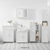 BATHROOM STORAGE CABINET 3 SHELVES 1 DOOR