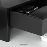 BLACK MONITOR STAND DESK ORGANIZER WITH 2 DRAWERS