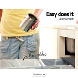 CEFITO 2X15L PULL OUT BIN - BLACK