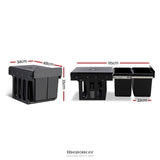 CEFITO 2X15L PULL OUT BIN - BLACK