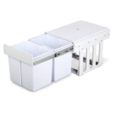 CEFITO 2X15L PULL OUT BIN - WHITE