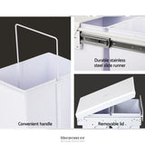 CEFITO 2X15L PULL OUT BIN - WHITE