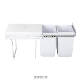 CEFITO 2X20L PULL OUT BIN - WHITE